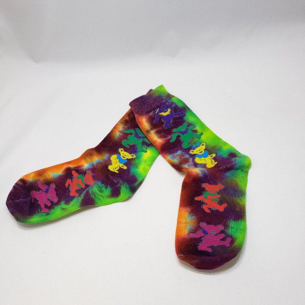 Tie Dye Grateful Dead Socks - Rainbow Dancing Bears - Tye Dye Sock